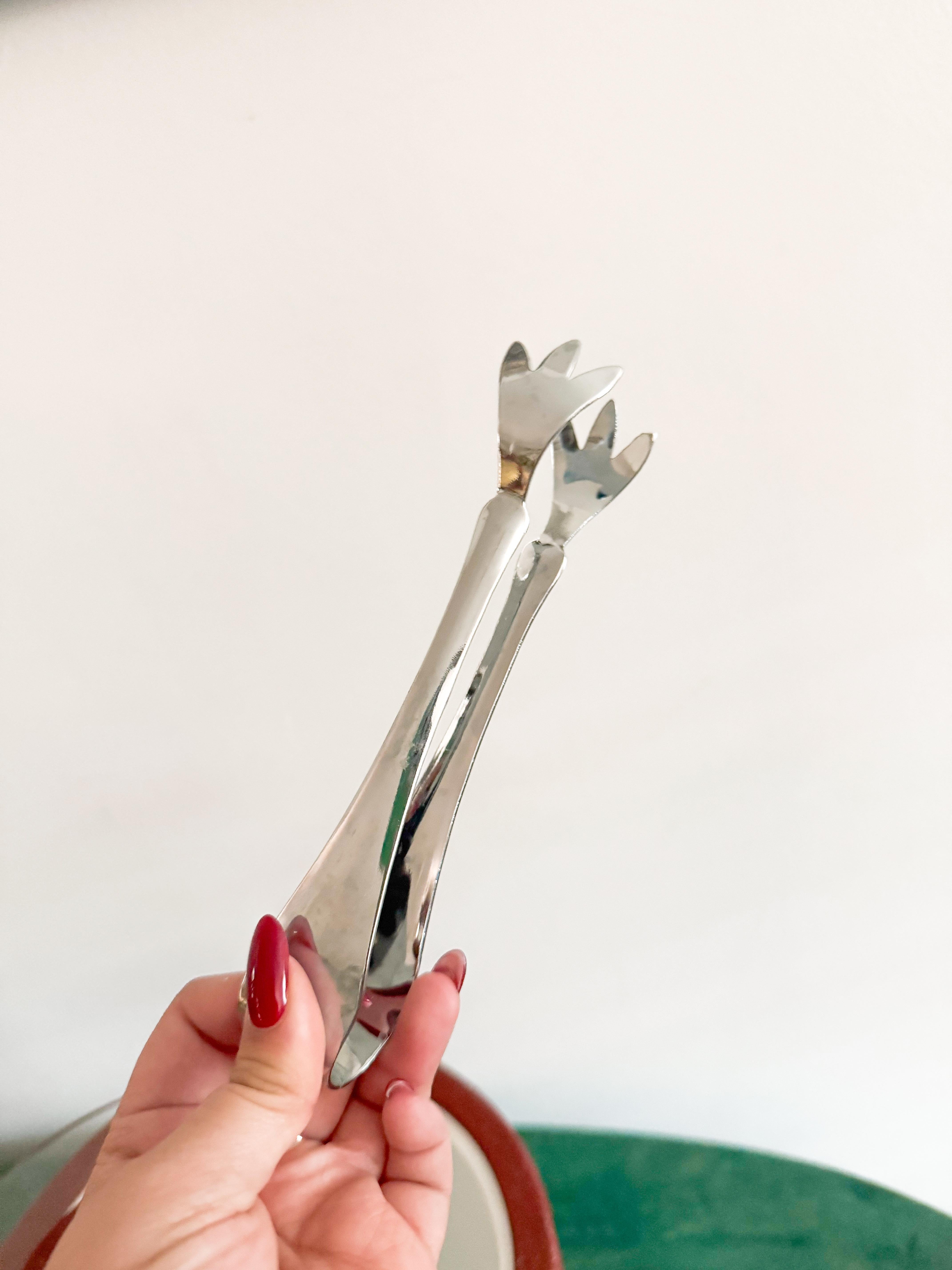 Fin du 20e siècle Vintage 1980 Shelton Ware Seau à Glace en Tissu Terracotta avec Poignée Lucite Tong en vente