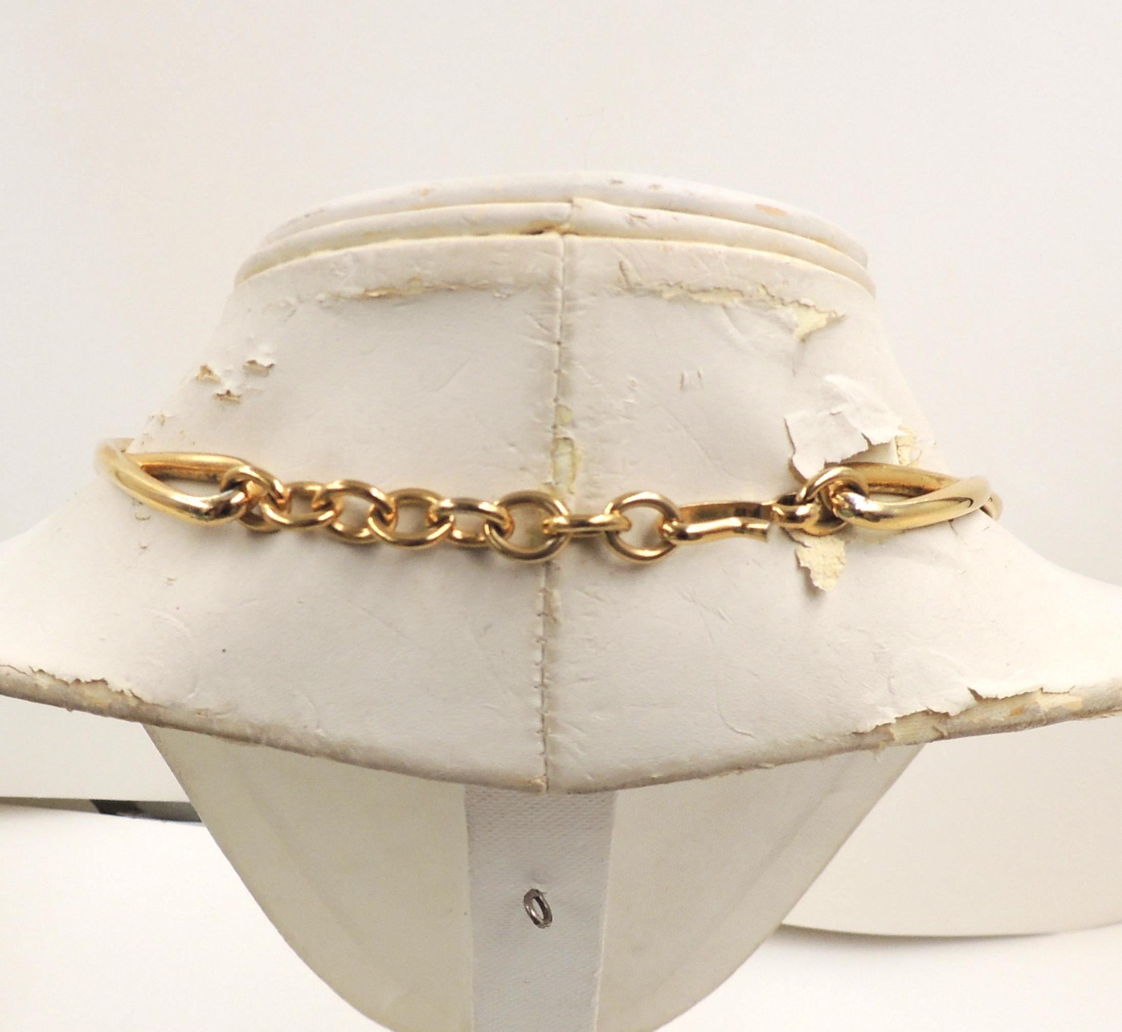 Moderne Vintage 1980s Signed Monet Enamel Water Lilly Collar Necklace en vente