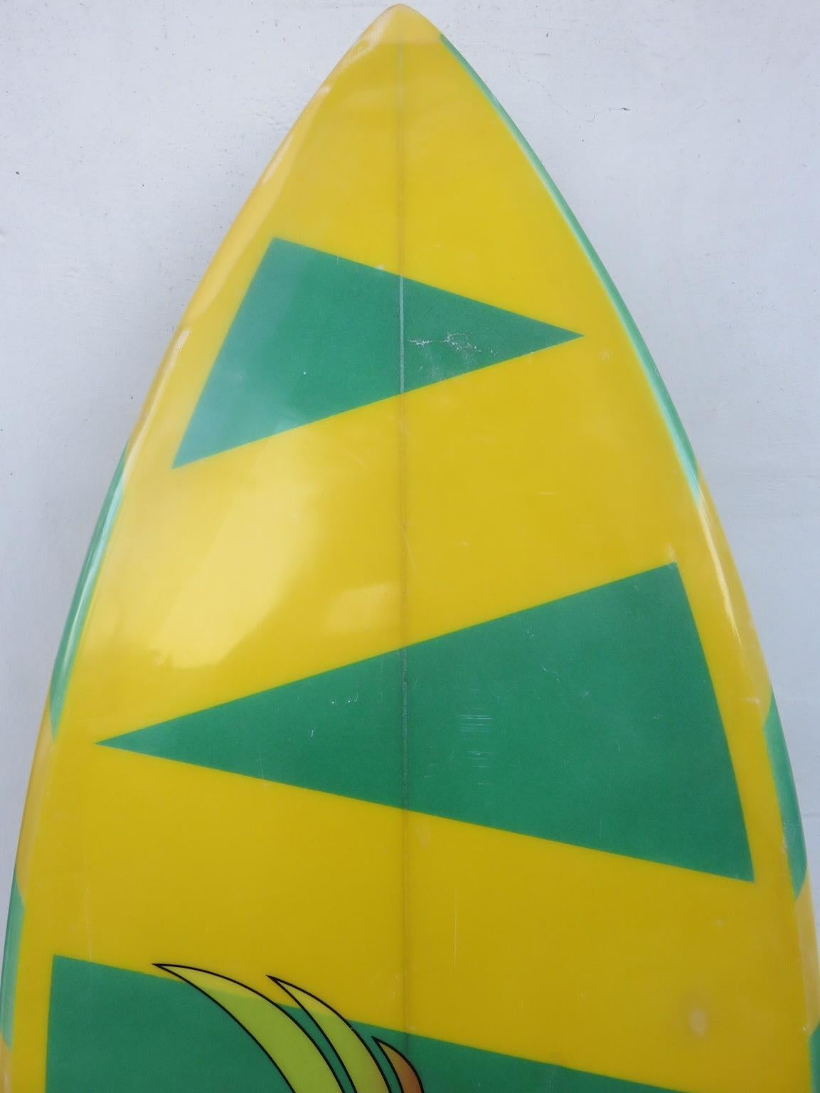 American Vintage 1980s Slingshot Twin Fin Surfboard