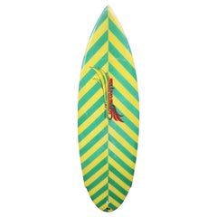Retro 1980s Slingshot Twin Fin Surfboard