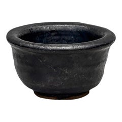 Vintage 1980s Small Black Asian Bowl