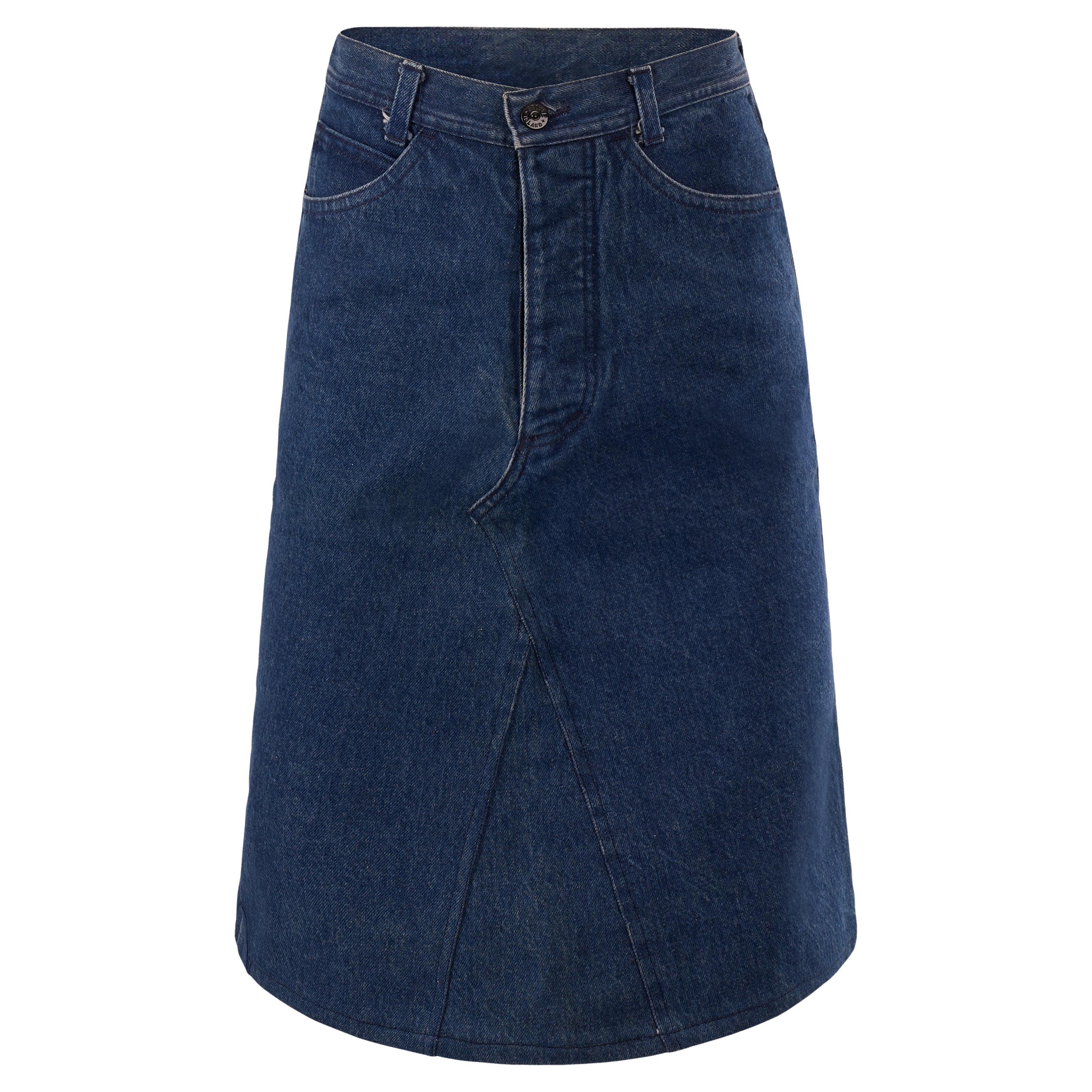 Gonna in denim vintage anni '80 di Stone Island rielaborata