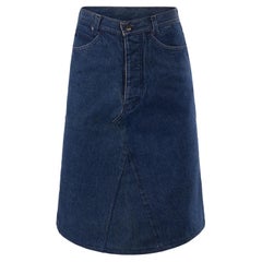 Vintage 1980's Stone Island Reworked Denim Skirt
