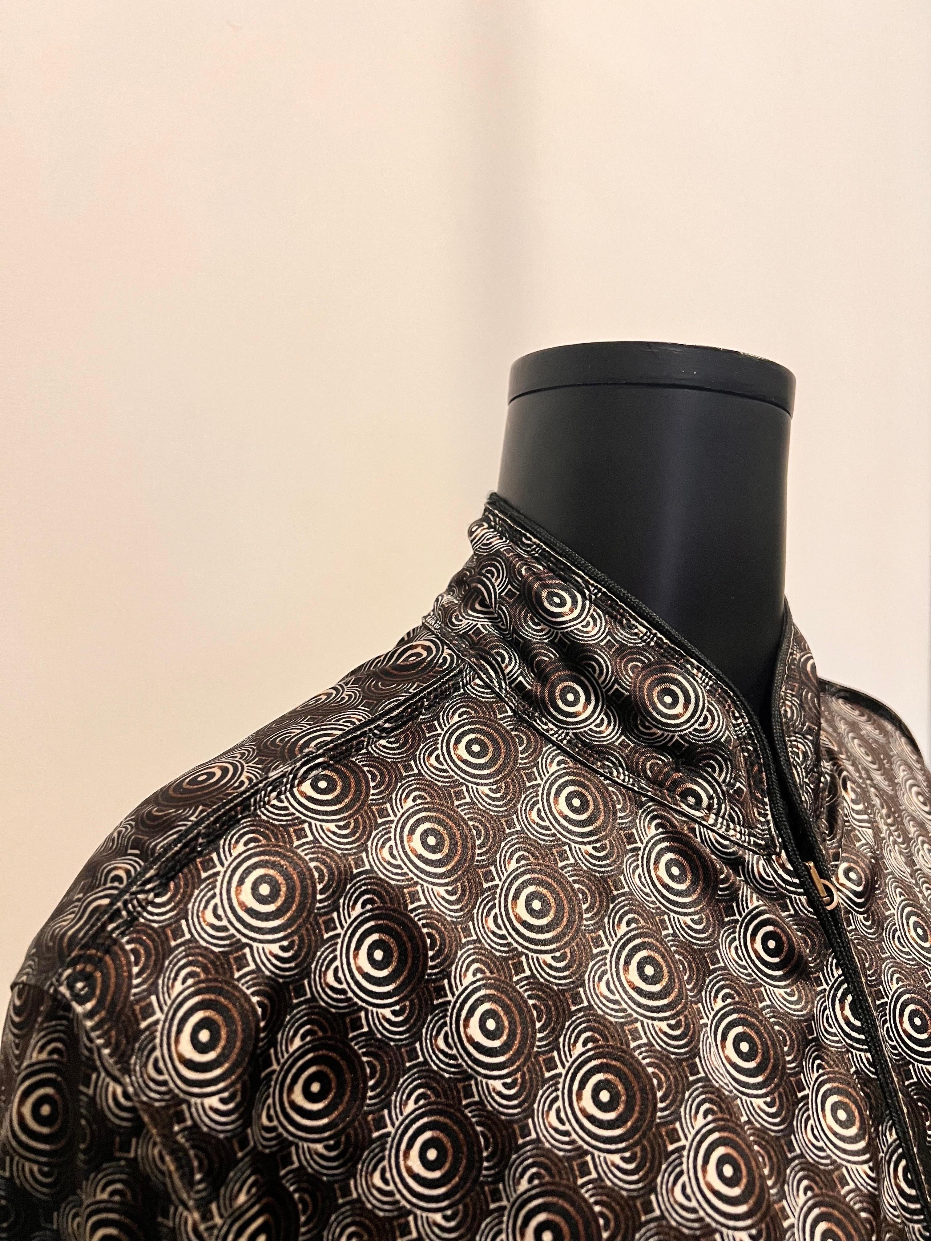 Women's or Men's Vintage 1980’s patterned Jean Paul Gaultier Femme zip up jacket For Sale