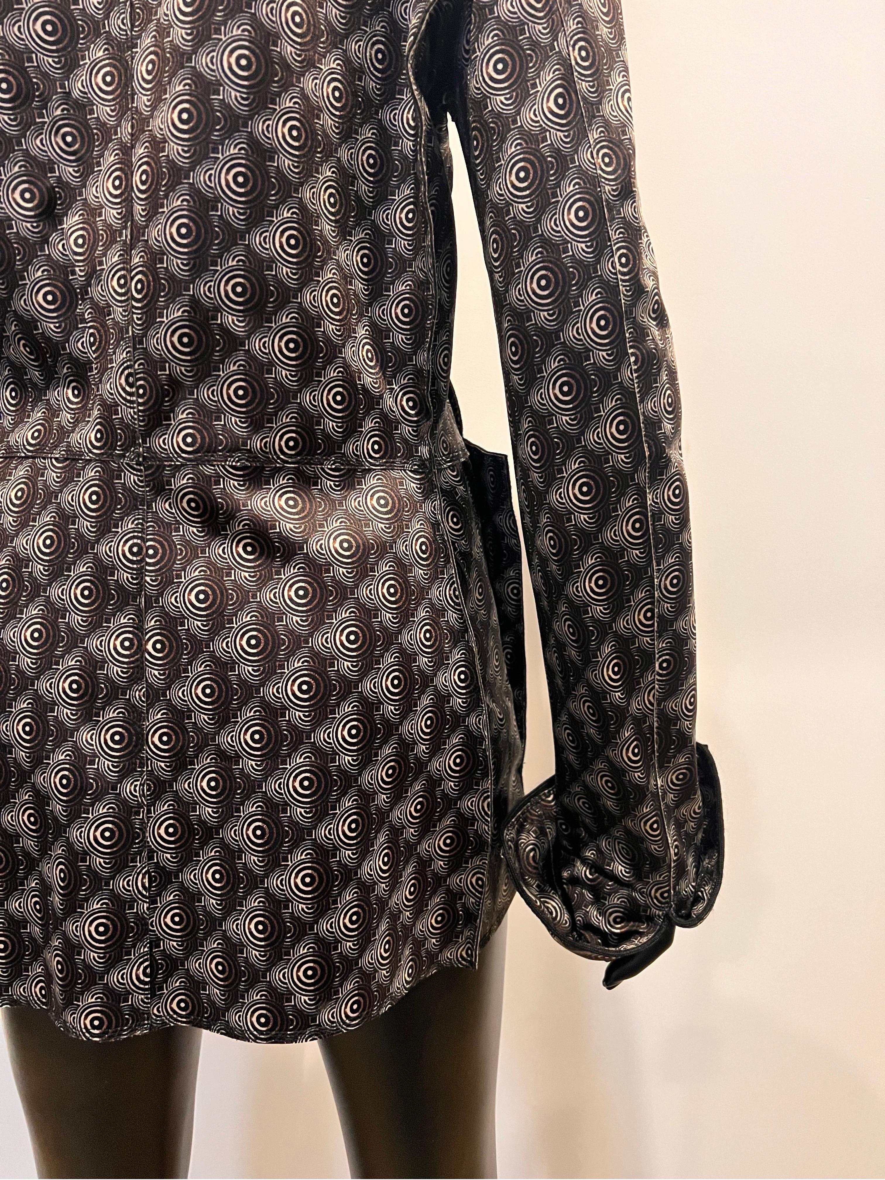 Vintage 1980’s patterned Jean Paul Gaultier Femme zip up jacket For Sale 3