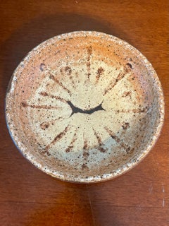 Vintage 1980s Studio Pottery Bowl by Doug Ferguson, Lava Glaze, Signed