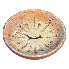 Vintage 1980s Studio Pottery Bowl by Doug Ferguson, Lava Glaze, Signed