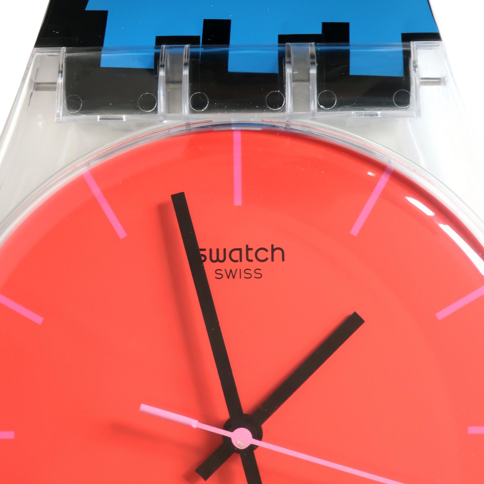 Vintage 1980s Swatch Maxi “a Coté” Wall Clock In Good Condition In Brooklyn, NY