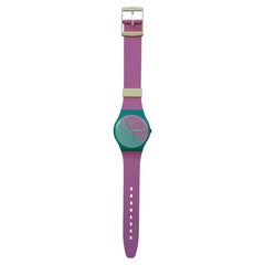 Vintage-Wanduhr von Swatch aus den 1980er Jahren: Maxi Giant Oversized im Pop-Art-Stil – Memphis-Design