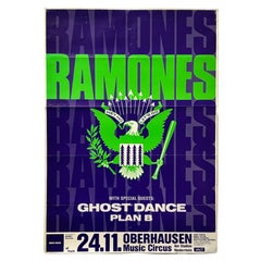Vintage 1980s The Ramones concert poster