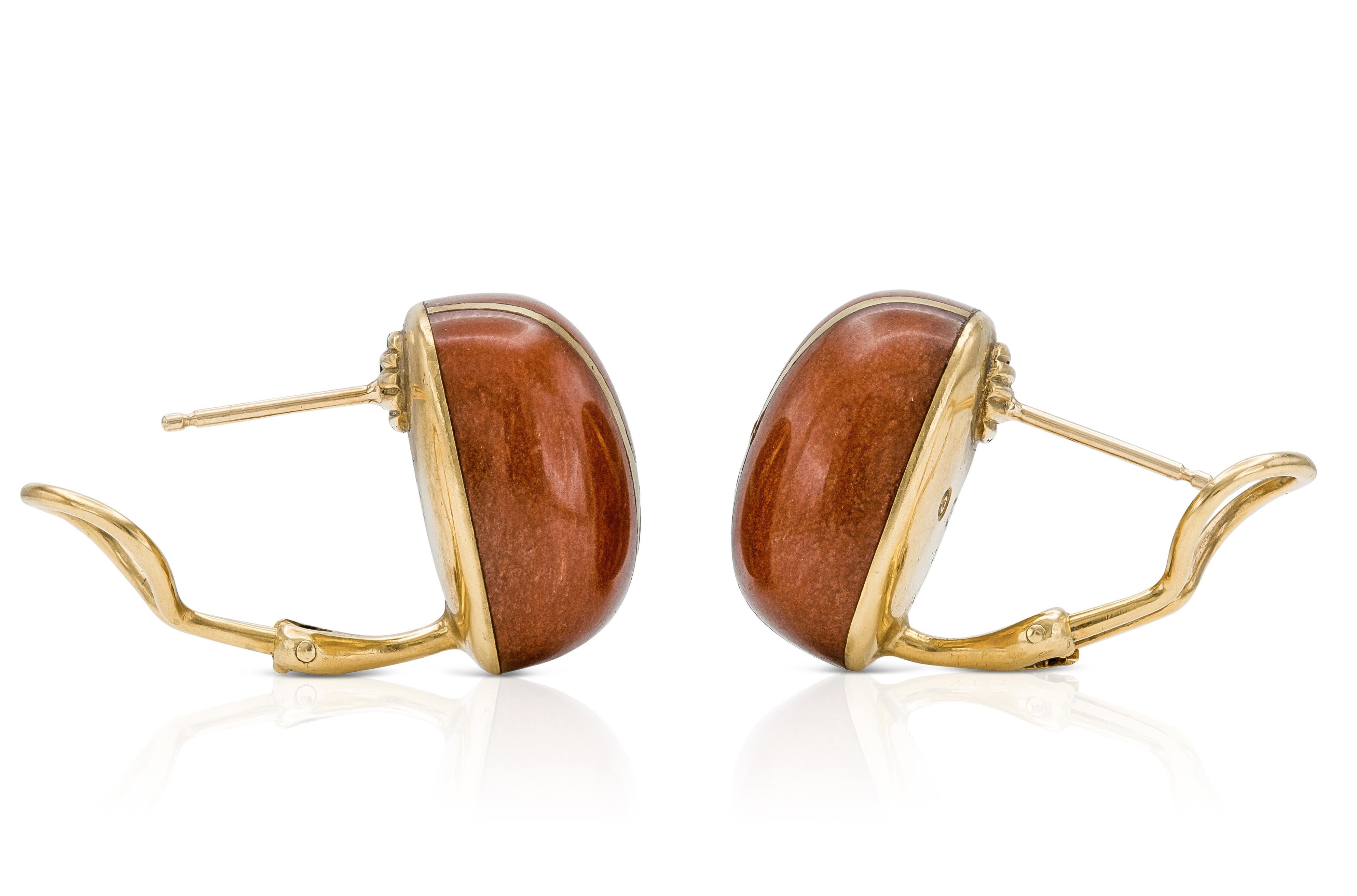 Mixed Cut Vintage 1980s Tiffany & Co. Angela Cummings Carnelian Earrings For Sale
