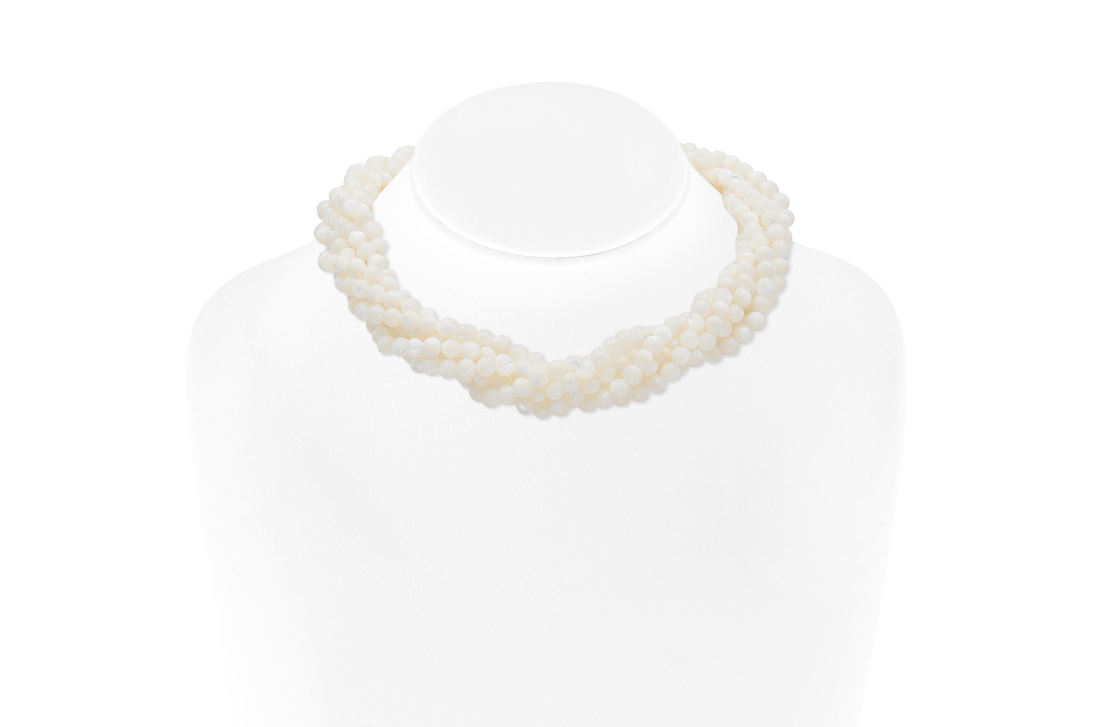 Vintage 1980 Tiffany & Co. Collier de perles en nacre d'Angela Cummings Bon état - En vente à New York, NY