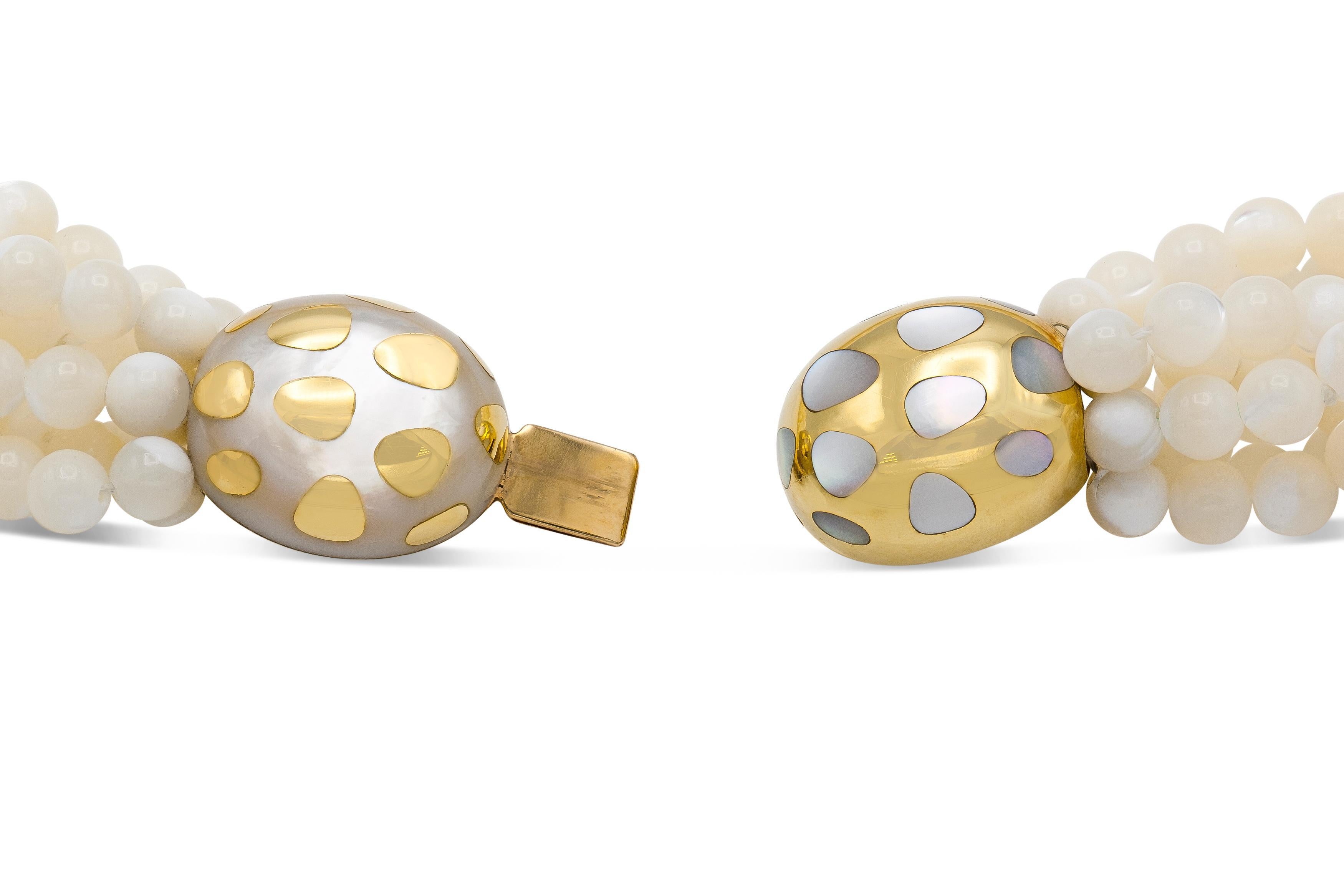 Vintage 1980 Tiffany & Co. Collier de perles en nacre d'Angela Cummings Pour femmes en vente