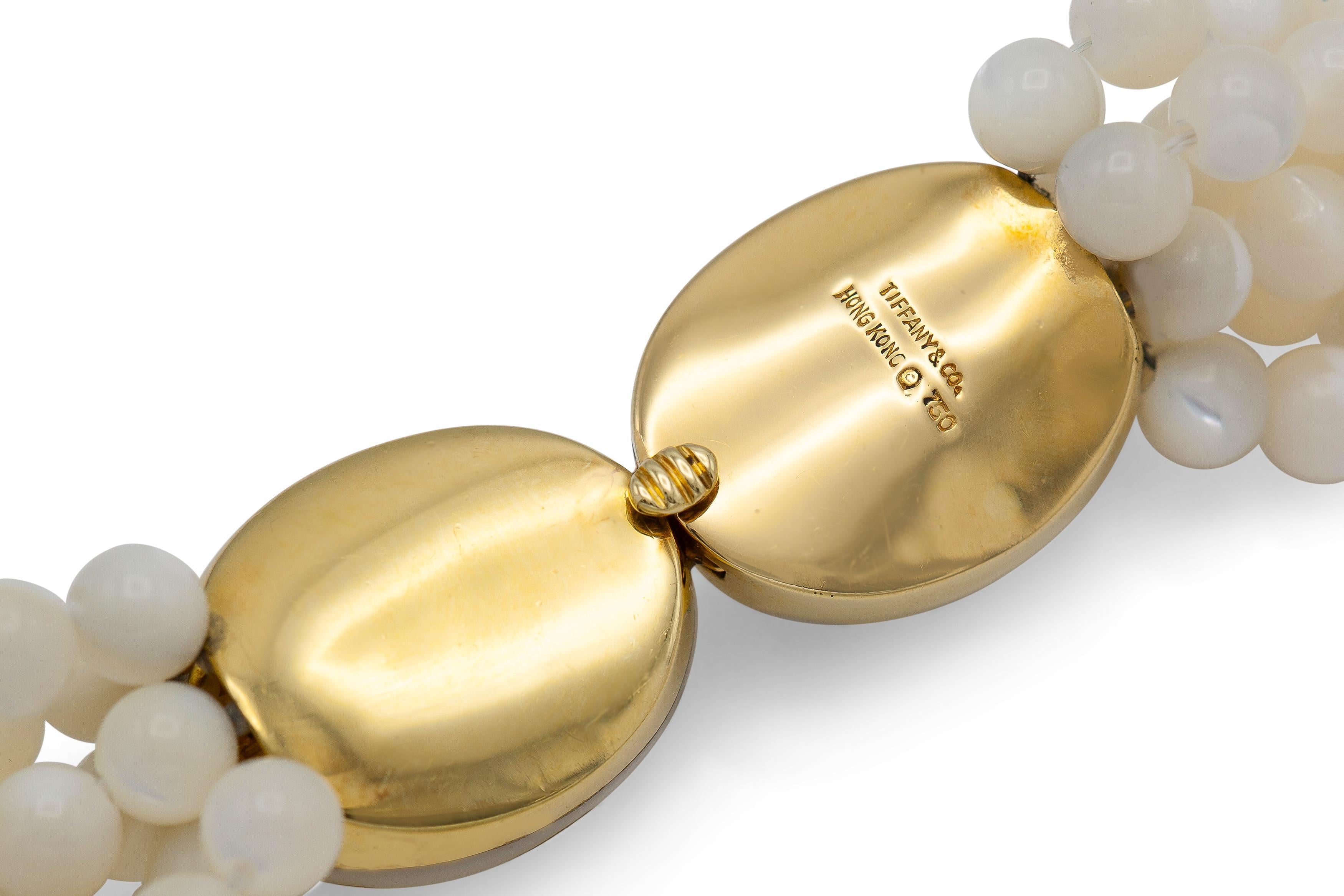 Vintage 1980 Tiffany & Co. Collier de perles en nacre d'Angela Cummings en vente 1