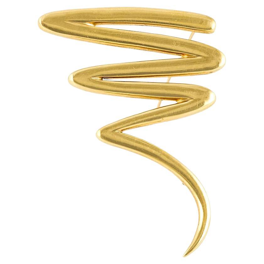 Vintage 1980s Tiffany & Co. Paloma Picasso Large Zig-Zag Brooch