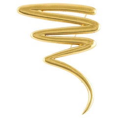 Vintage 1980s Tiffany & Co. Paloma Picasso Large Zig-Zag Brooch