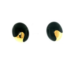 Vintage 1980s Tiffany & Co. Ying and Yang Earrings in 18K Gold
