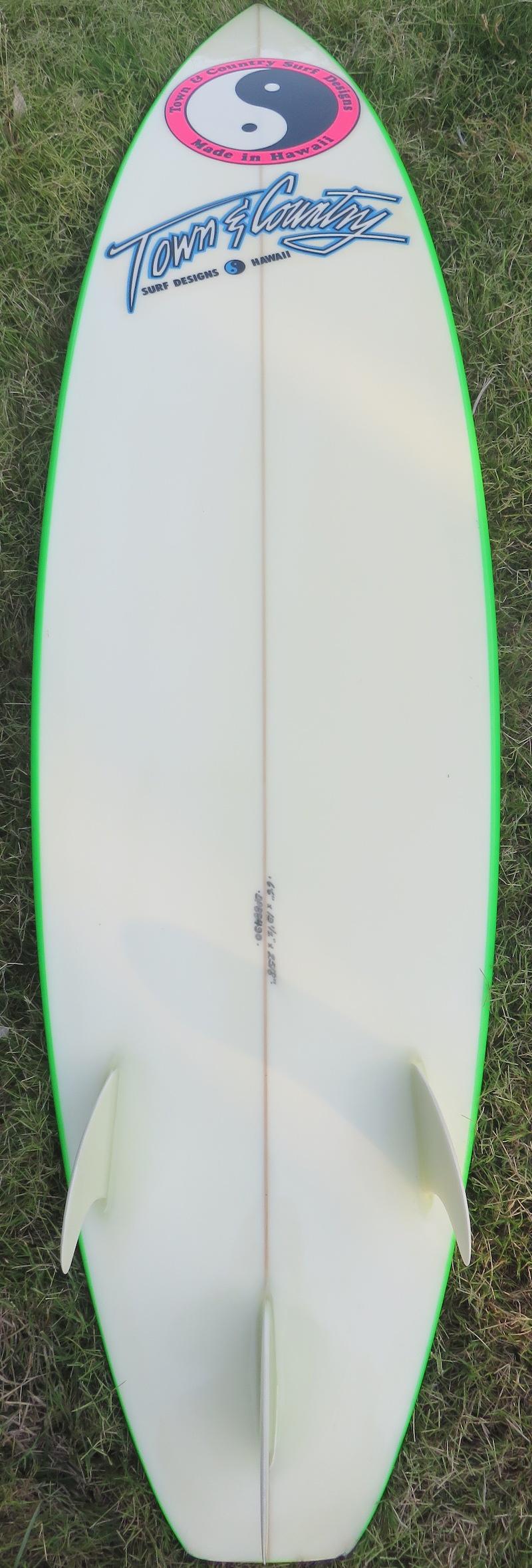 Vintage 1980s Town & Country 'T&C' Surfboard by Dennis Pang 3
