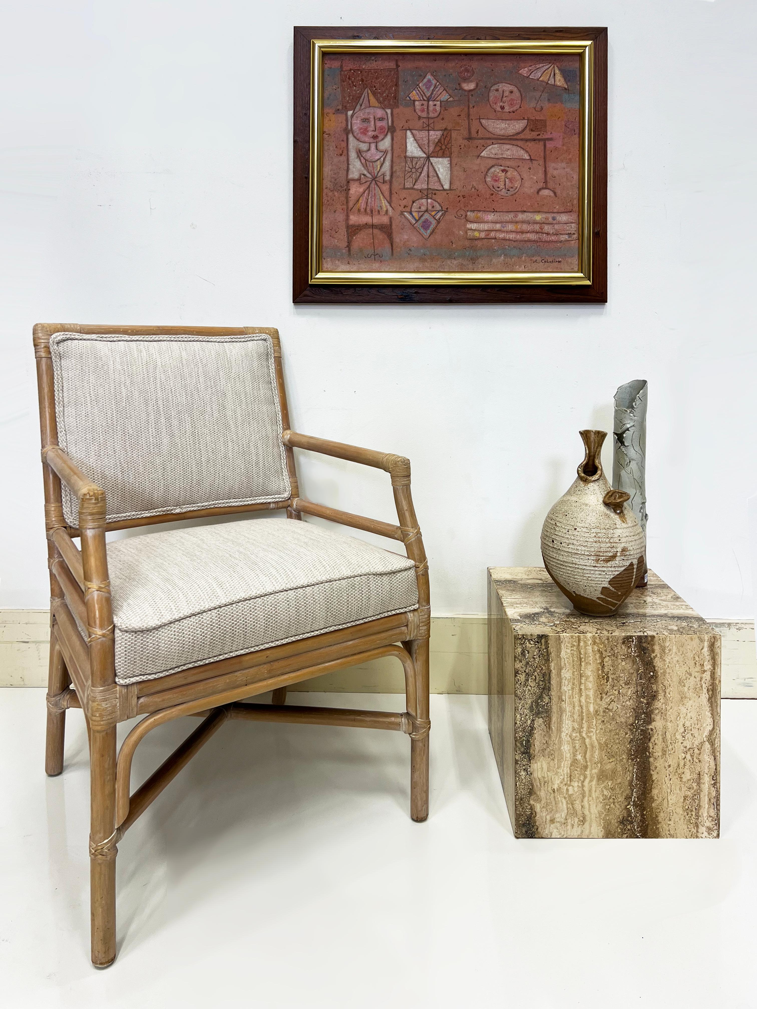 Vintage 1980s Travertine Cube Side Tables Pedestals, Pair


Offered for sale is a pair of striking veined polished travertine stone cube side tables that will make great pedestals too. The tables vary slightly in their graining and hues but make a