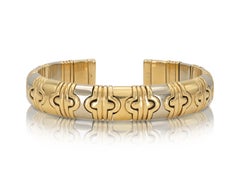 Vintage 1980s Two-Toned Parantesi Cuff Bracelet