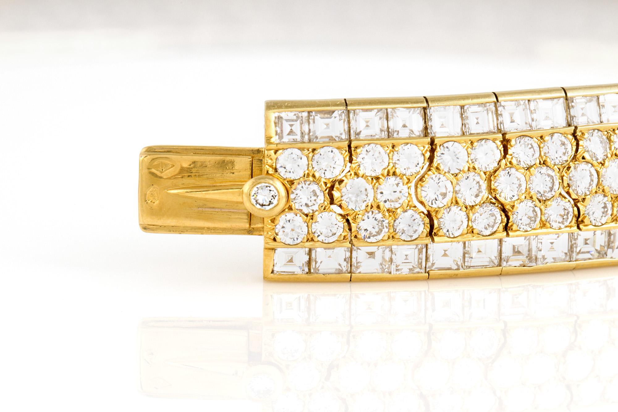 Vintage 1980er Van Cleef & Arpels 69,00 Karat Diamant-Halskette (Gemischter Schliff) im Angebot