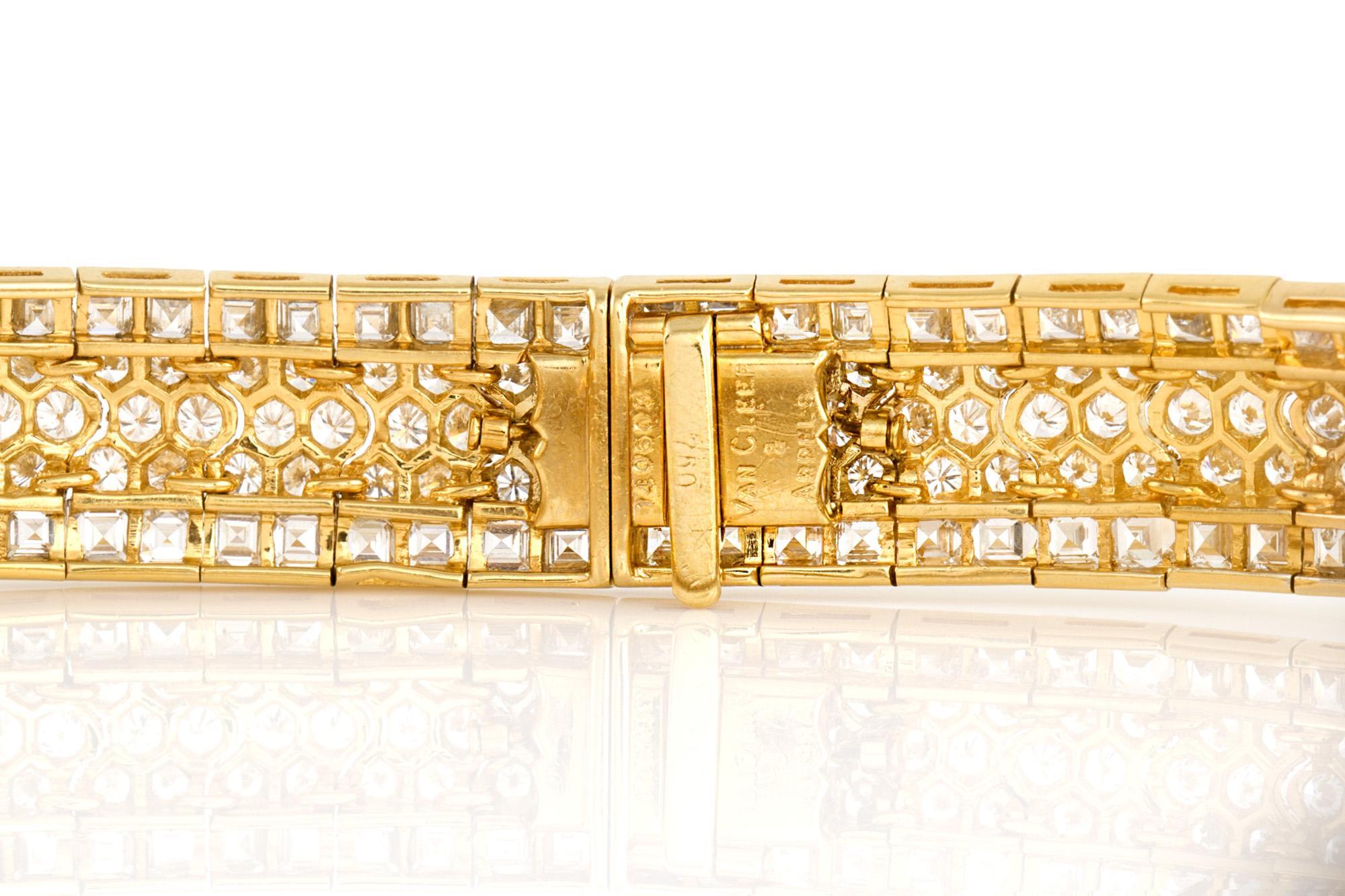 Vintage 1980er Van Cleef & Arpels 69,00 Karat Diamant-Halskette im Zustand „Gut“ im Angebot in New York, NY