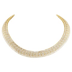 Vintage 1980 Van Cleef & Arpels 69.00 Carat Diamond Collar Necklace