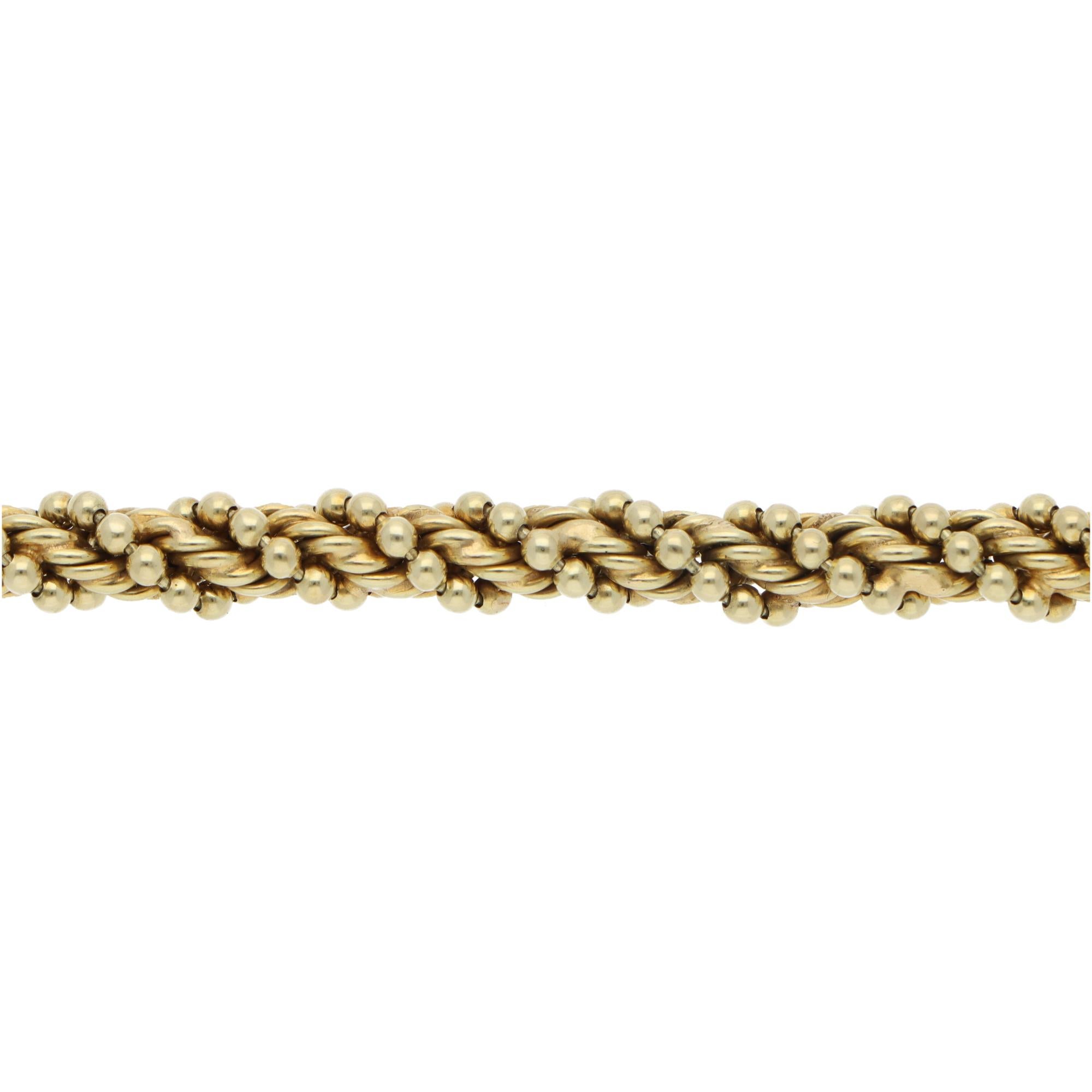 Vintage 1980s Van Cleef & Arpels Rope Necklace in Yellow Gold In Good Condition In London, GB