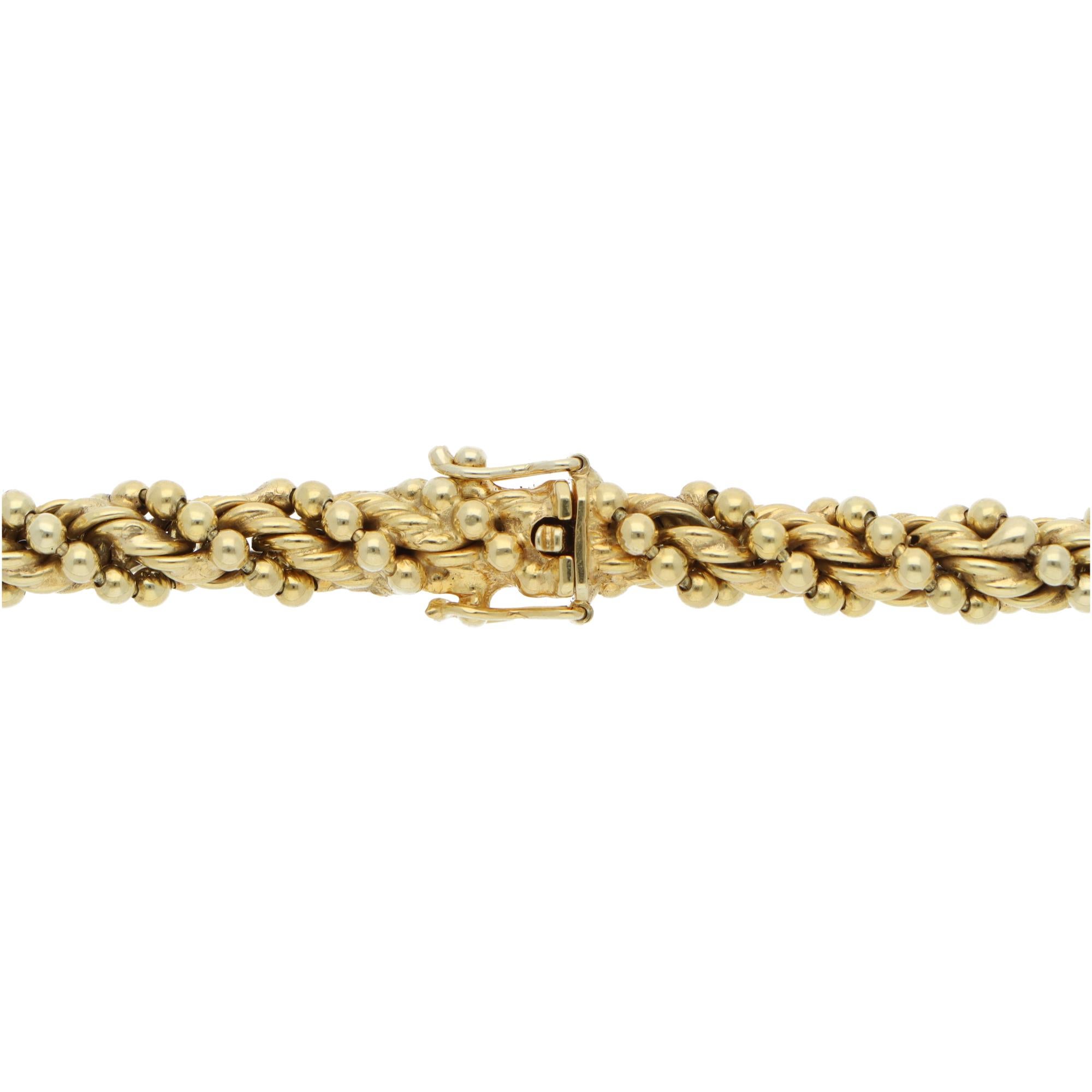 Women's or Men's Vintage 1980s Van Cleef & Arpels Rope Necklace in Yellow Gold