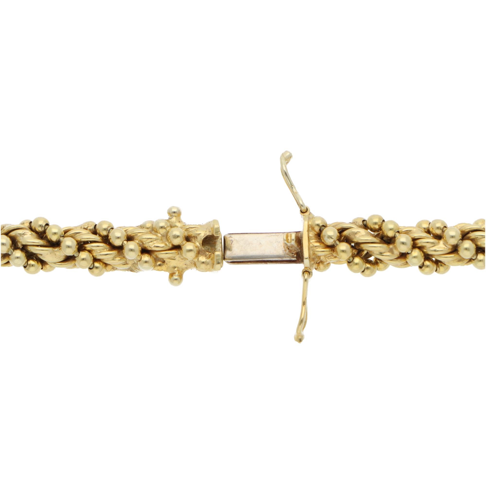 Vintage 1980s Van Cleef & Arpels Rope Necklace in Yellow Gold 1