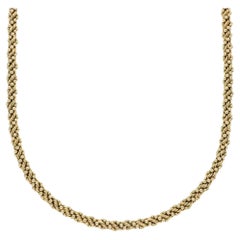 Vintage 1980s Van Cleef & Arpels Rope Necklace in Yellow Gold
