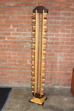 Vintage 1980s Wooden Craft Totem Sculpture