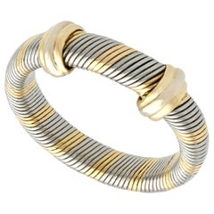 Cartier Vintage 1980s Yellow Gold and Steel Cocktail Ring