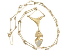 Vintage 1985 Yellow Gold and White Gold Lapponia Necklace