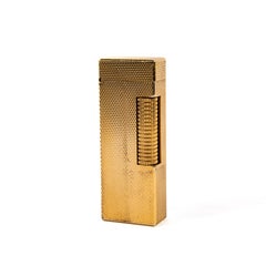 Vintage 1981 Dunhill Rollagas Briquet plaqué or, révisé