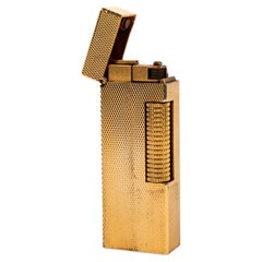 Vintage 1981 Dunhill Rollagas Briquet plaqué or, révisé
