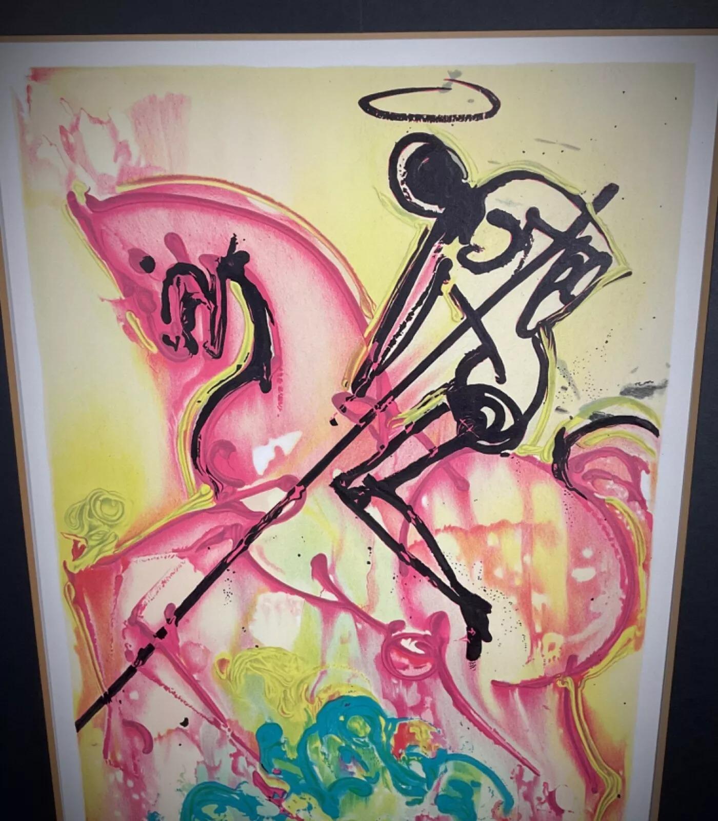 Vintage 1981 Lithographie de Salvador Dali 