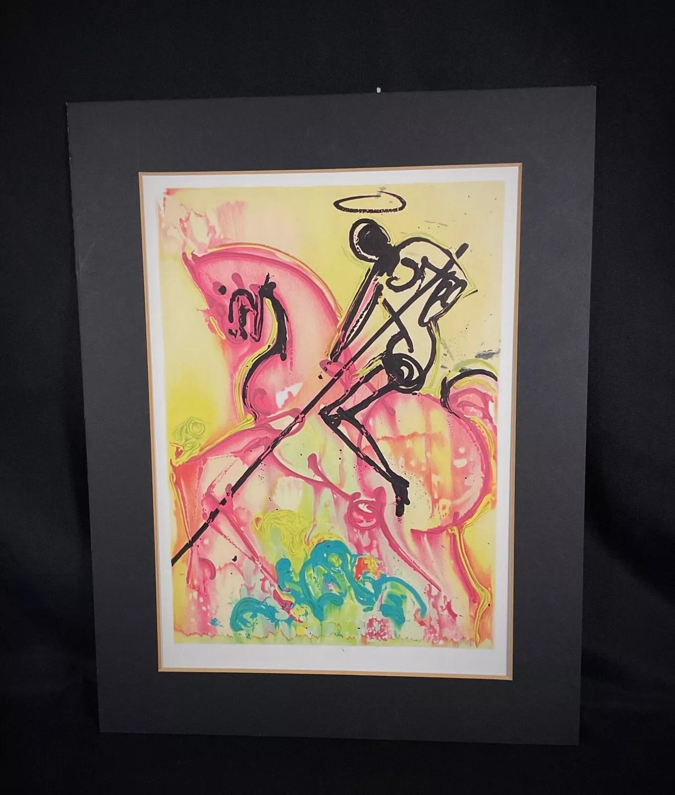 Vintage 1981 Lithographie de Salvador Dali 