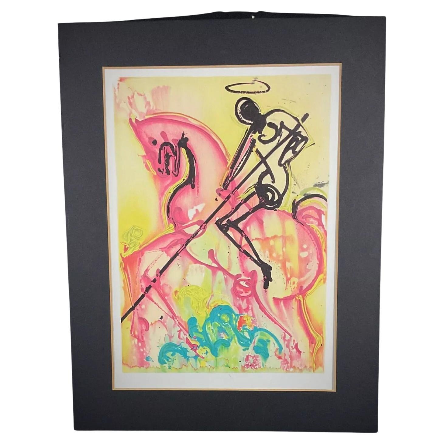 Vintage 1981 Lithographie de Salvador Dali "Saint George et le Dragon" - 2Y438 en vente