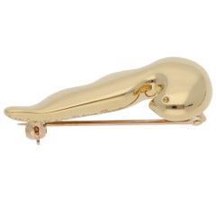 Vintage 1981 Paloma Picasso for Tiffany & Co. Dove Bird Brooch in Yellow Gold