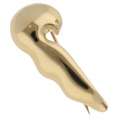 Paloma Picasso for Tiffany & Co. vintage del 1981. Spilla a forma di colomba in oro giallo
