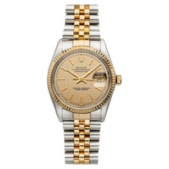 Vintage 1981 Rolex Datejust 16013 Two-Tone Houndstooth Dial Auto 36mm