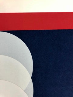 Vintage 1981 Thomas W. Benton Evolution Series, Blue Abstract Serigraph Prints