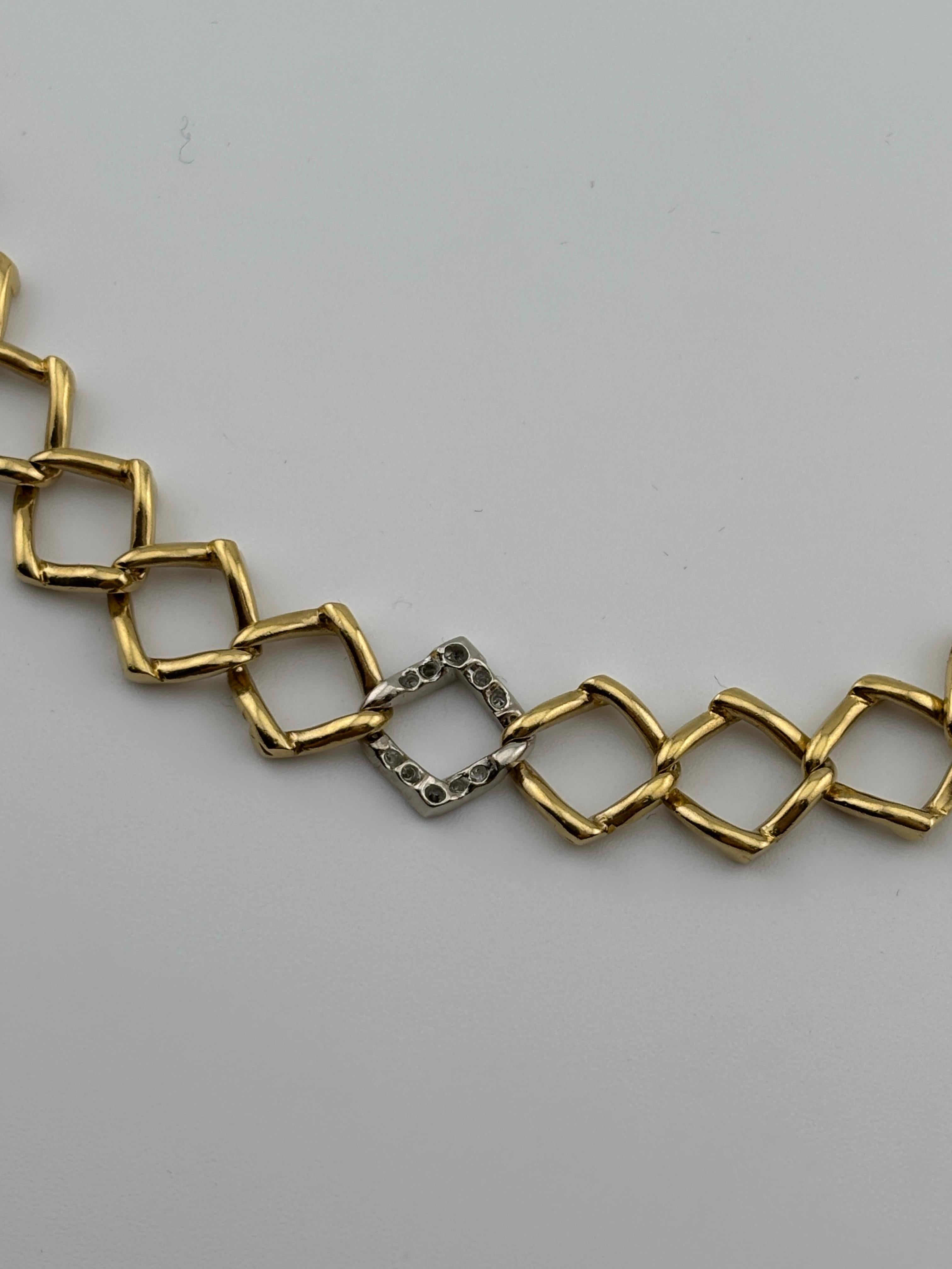 Vintage 1981 Tiffany & Co. Paloma Picasso 18k Yellow Gold & Diamond Necklace For Sale 13