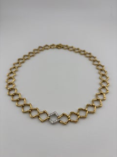 Vintage 1981 Tiffany & Co. Paloma Picasso 18k Yellow Gold & Diamond Necklace