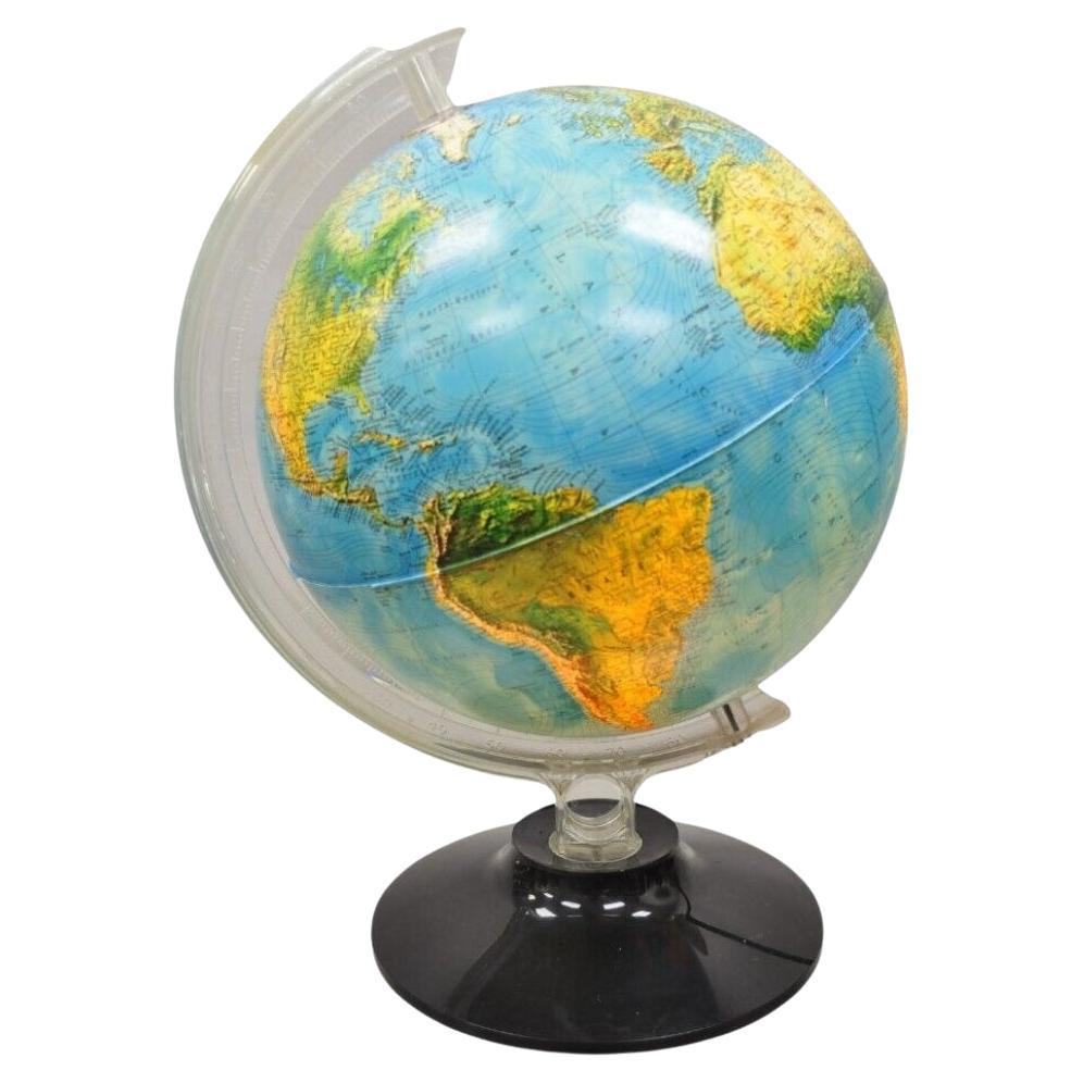 Vintage 1982 Rand McNally Physical/Political Lighted Light Up World Globe For Sale