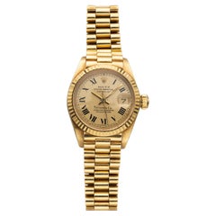 Vintage 1982 Rolex Ladies Datejust 18K YG 6917 Auto Tiffany Buckley Dial 26mm