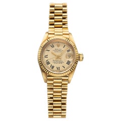 Vintage 1982 Rolex Ladies Datejust 18K YG 6917 Auto Tiffany Buckley Dial 26mm
