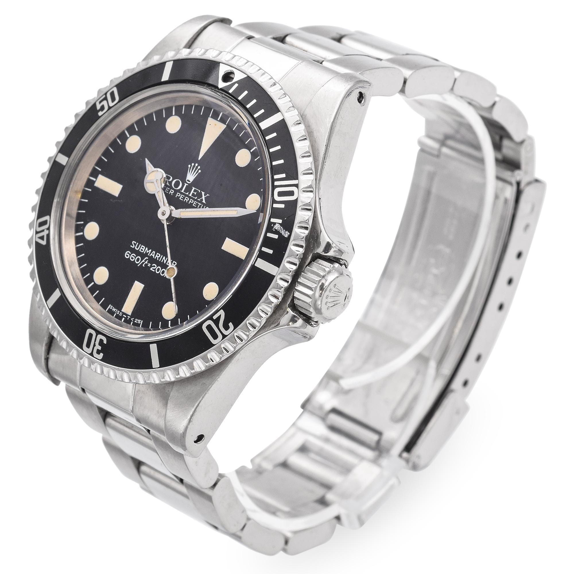 Reloj de hombre Rolex Submariner 5513 Vintage 1982 en Bueno estado para la venta en New York, NY