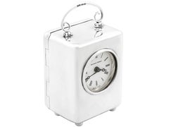 Horloge de boudoir miniature vintage en argent sterling de 1982